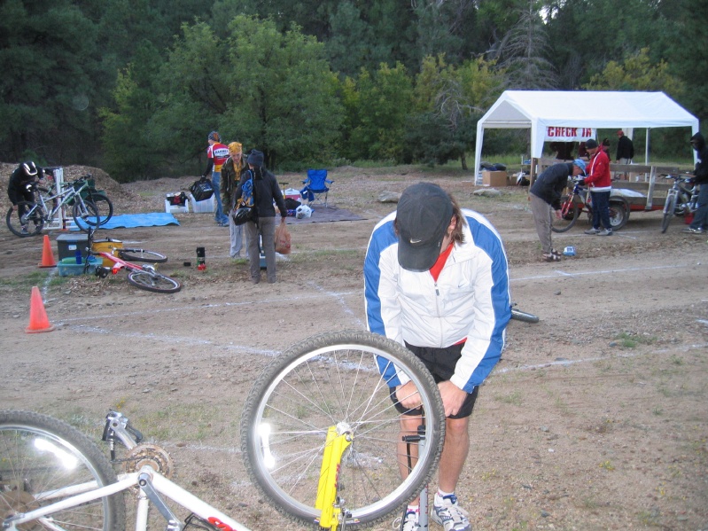 Daver getting bike ready for race