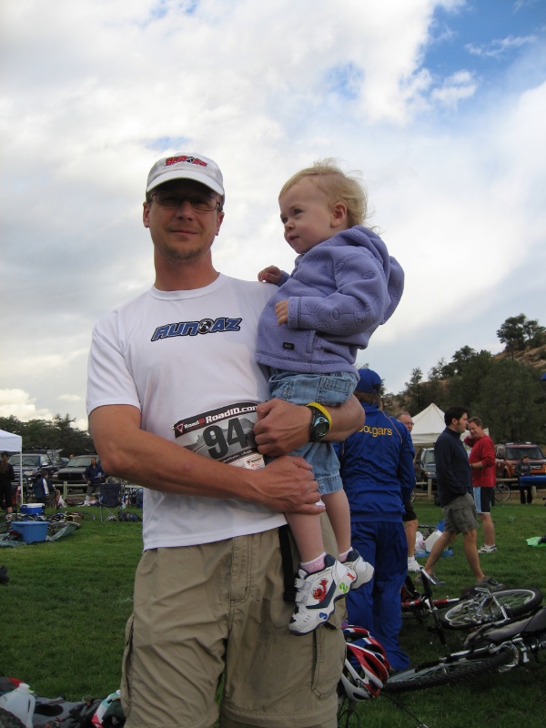 Abby and Dad at Start
