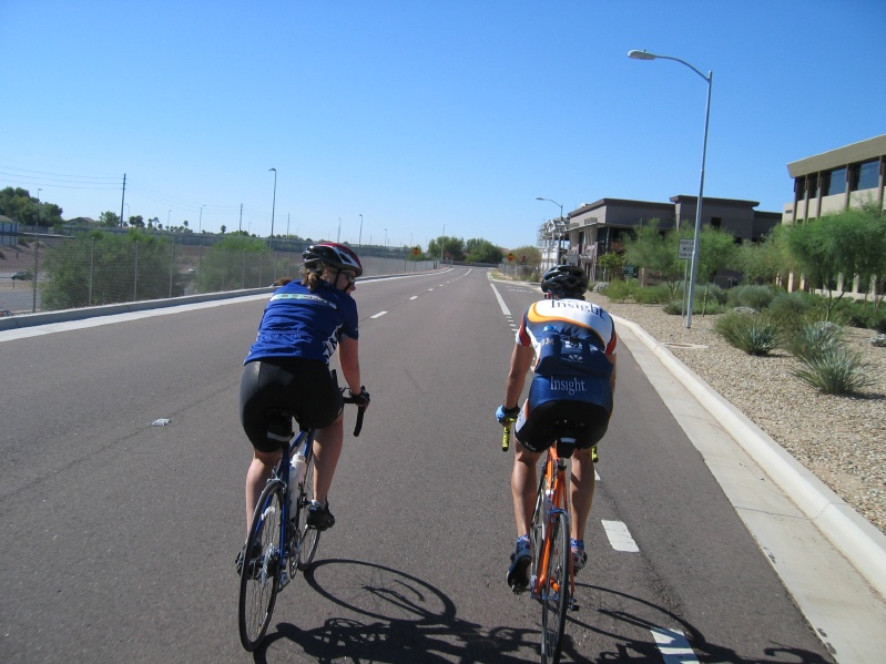 Michelle and John riding