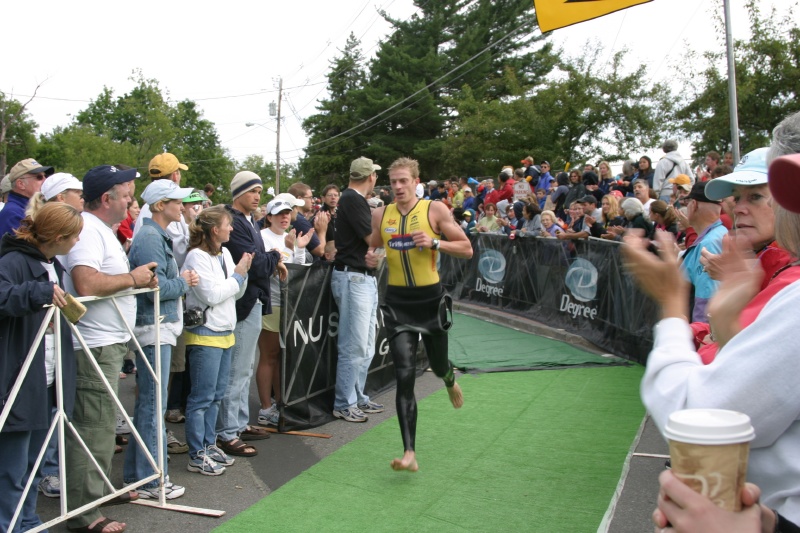 Lake Placid IM Swim Finish