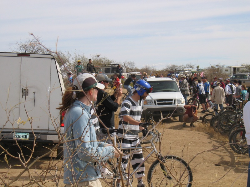 People getting ready for race