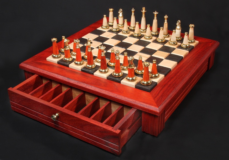 Completed Chess Set - Board Maple & Wenge